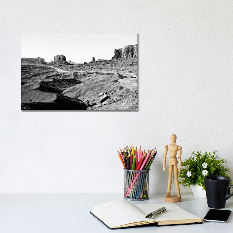 Black Arizona Series - Monument Valley Park by Philippe Hugonnard - Wrapped Canvas Print, 20.32 cm H x 30.48 cm W