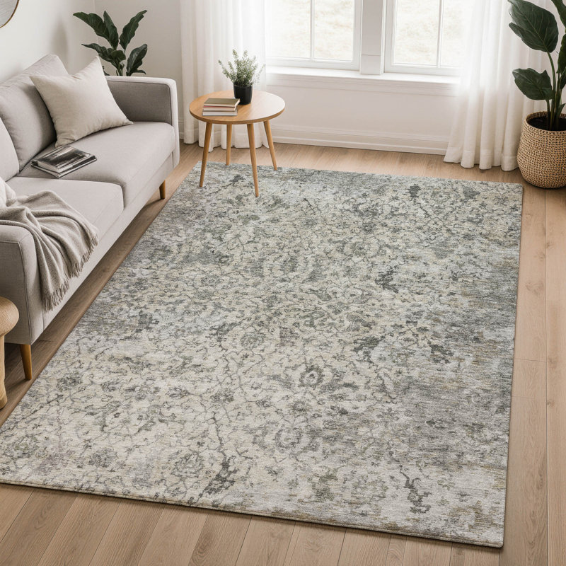 Tapis oriental lavable à la machine de qualité supérieure Mayfield AMF2359, Beige, 10 pi x 14 pi