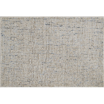 Tapis Milton en laine bleue tufté à la main, à motifs abstraits, 2,44 m x 2,74 m