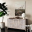 Buffet d'appoint 4 portes Accent Bois naturel lavé, style artistique, rangement de salon polyvalent-199458267