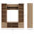 Porto Entryway Wall-Mounted Coat Rack with Shoe Storage Bench and 2 Storage Towers-253178169