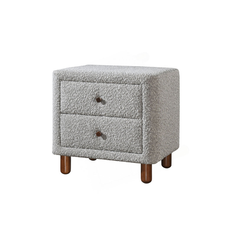 Table de chevet Cleo Grey Boucle