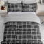 Microfiber Chequered Duvet Cover Set-126672179