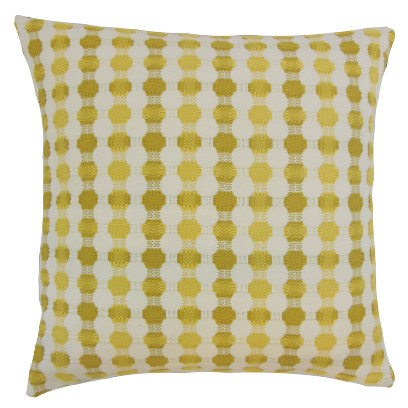 Housse et insert de coussin carré Erela, Lichen, 20 po x 20 po, Polyester / bourre de polyester