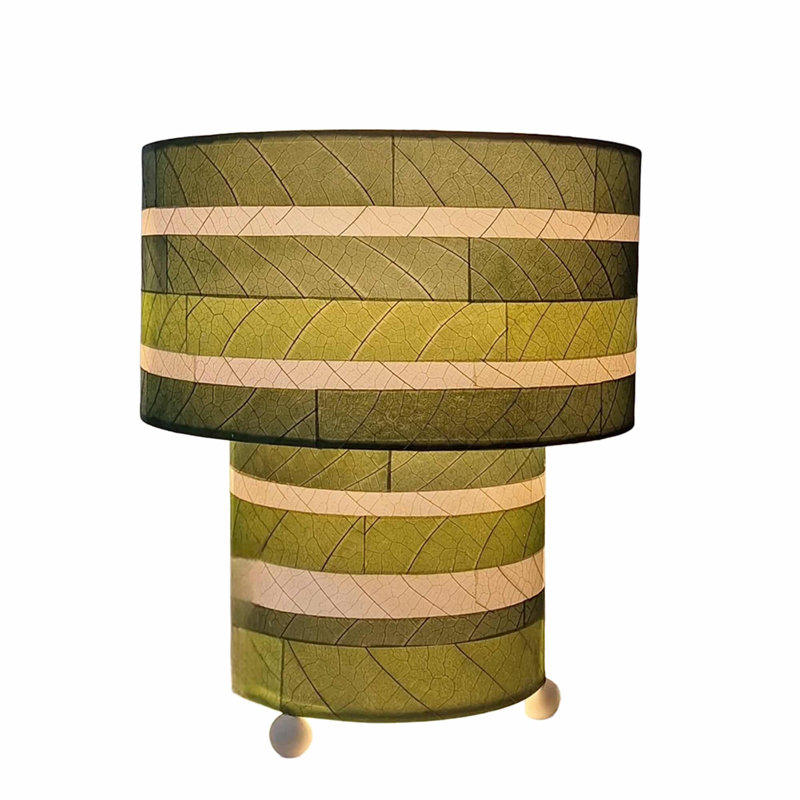 Lampe de table rayée champignon vert, Vert