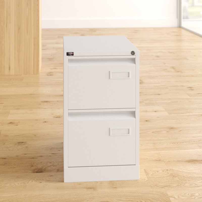 Light 41.3cm Wide 2 -Drawer File Cabinet, White