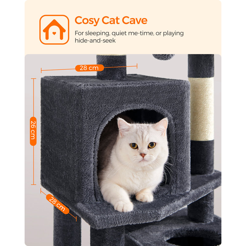 155cm H Cat Tree, Smoky Grey