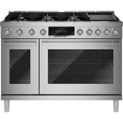 Série 800, cuisinière à double combustible de style industriel 48 po, acier inoxydable