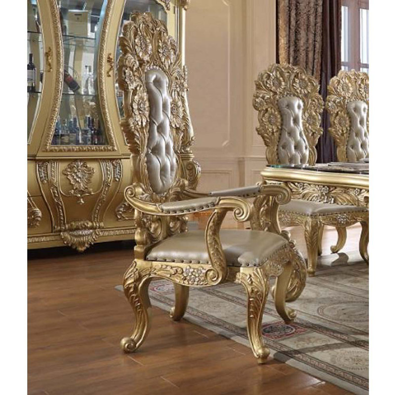 Chaise avec accoudoirs (ensemble de 2), Doré