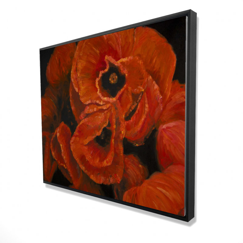 Poppy Bouquet Print On Canvas