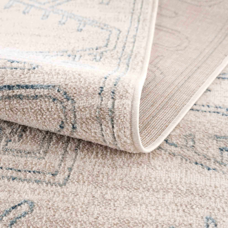 Divyar Southwestern Cream/Beige Area Rug, Rectangle 2' x 3'