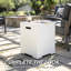 Couvercle de réservoir de propane 16 po, table de rangement pour réservoir d'extérieur 20 LB pour foyers au gaz, support de réservoir de béton, table d'appoint, blanc