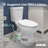 HOROW Elongated Chair-Height Two-Piece Toilet with Dual Flush and Soft-Close Seat, Floor Mounted, 1.28 GPF