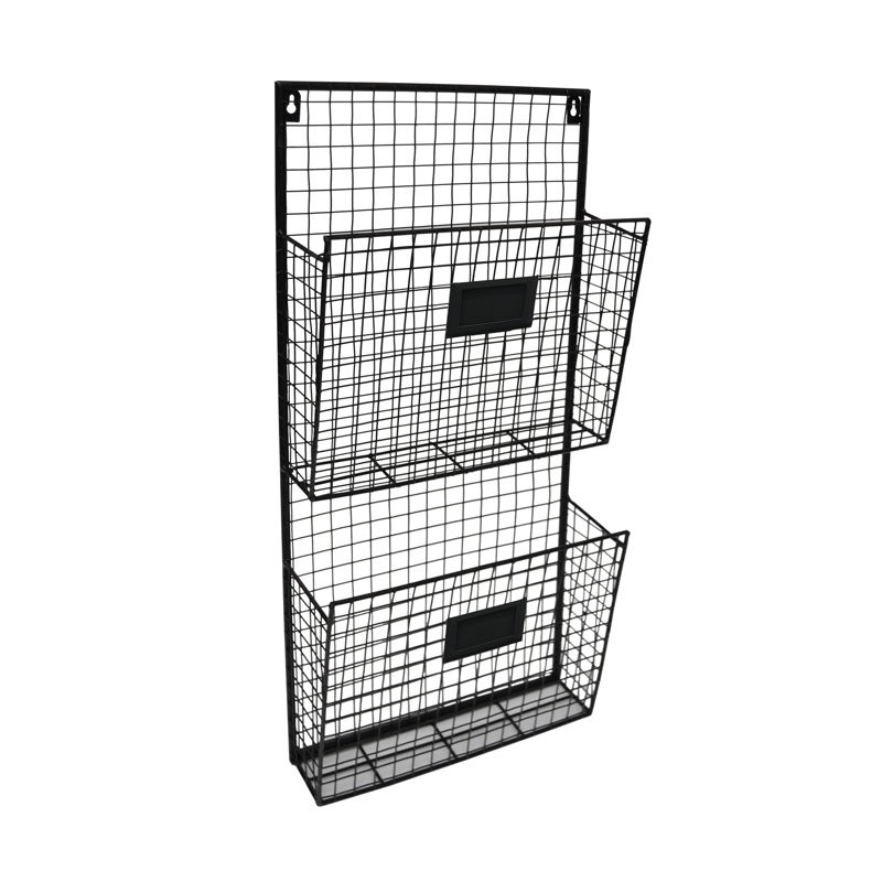 Berkman Metal Wall Organizer, Black
