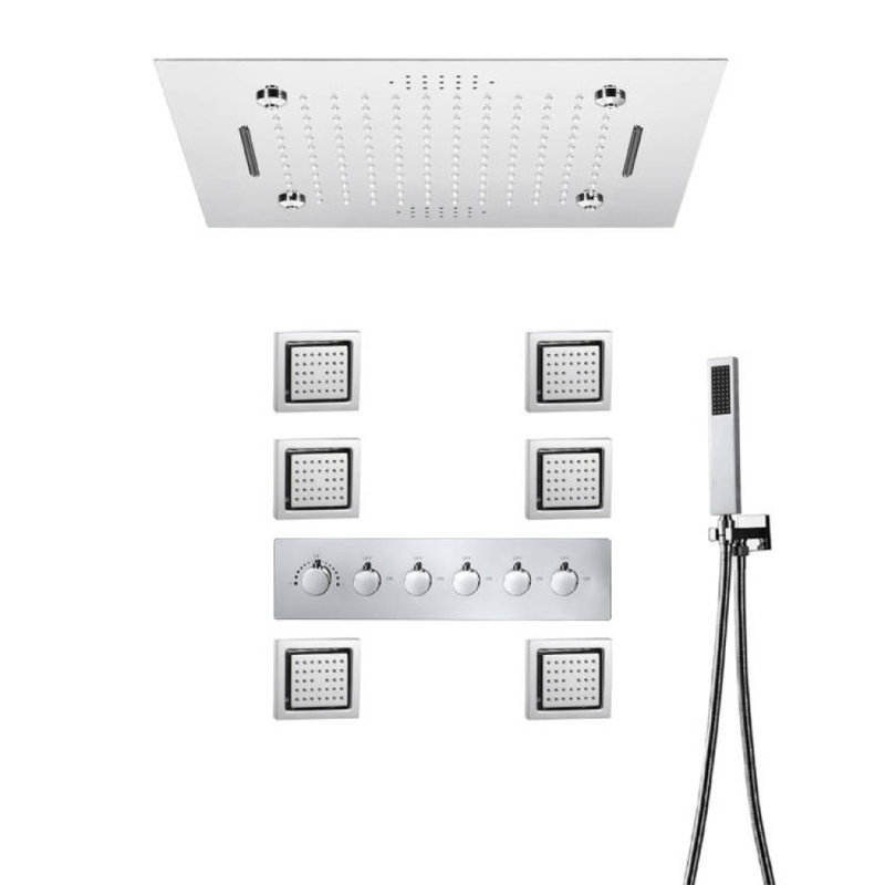 Thermostatic All-In-One Kit with Rough in-Valve, Chrome