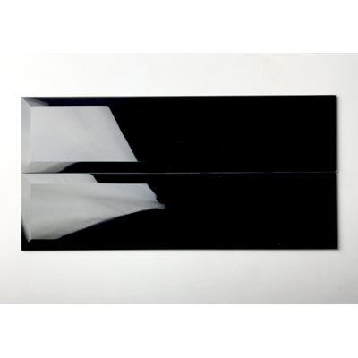 Frosted Elegance 3 in. x 12 in. Diamond Grade Glass Beveled Peel & Stick Subway Decorative Kitchen & Bathroom Wall Tile
