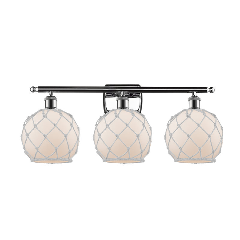 Éclairage pour salle de bain 3 lumières à intensité variable Appling, Ampoule incandescente rétro de 60 watts, Chrome poli