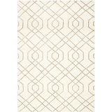 Tibetan White Geometric Rug