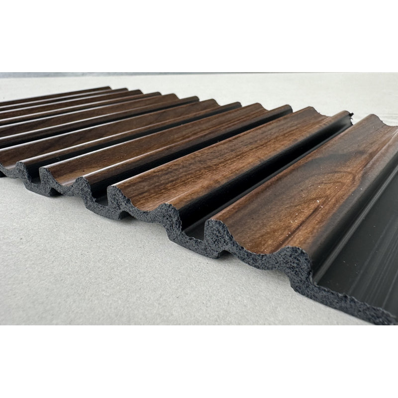 Murs en lattes de bois cannelées et collées en polystyrène, H 9,5 po x l 112 po x P 0,5 po, Miel