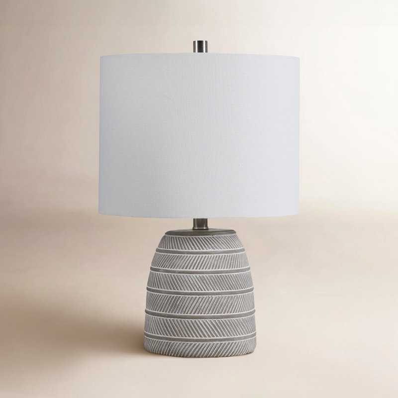 Lampe de table standard grise 20 "Adrien