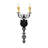 Merano Steel Candle Wall Light