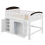 Lit mezzanine double avec armoire de rangement, garde-robe et DEL-2053710655