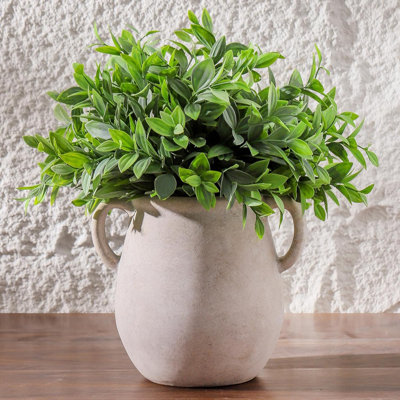 Handcrafted Ceramic Flower Vase For Home Decor - Table Vase With Non-Slip Base, Waterproof Interior For Fresh Or Dried Flowers, Modern Farmhouse Centerpiece