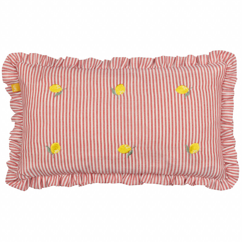 Les Fruites Striped Rectangular Cushion, Feather