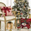Merry Christmas Let It Snow Joy Stripes Gift Box Red