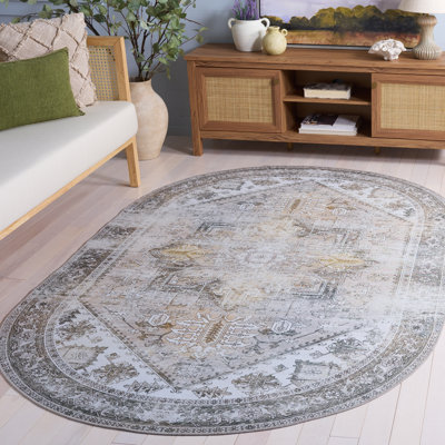 Tapis oriental beige / gris Delvalle