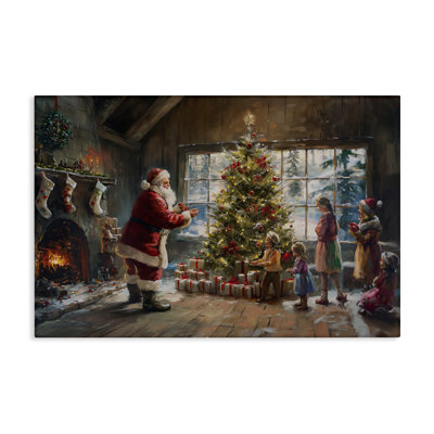 Art mural sur toile «Christmas Morning Family» par Imagine It Images