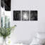 Full Moon Forest Trees Picture Goth Room Decor Canvas Wall Art Framed Artwork Gothic Home Decor Living Room Bedroom Home Office Decoration 3 Piece 12X16 Inch
