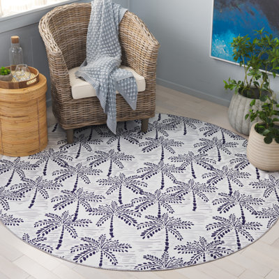 Tapis ivoire / bleu marine Malibu828