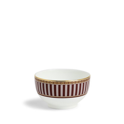 Red Splendour Bone China Rice Bowl
