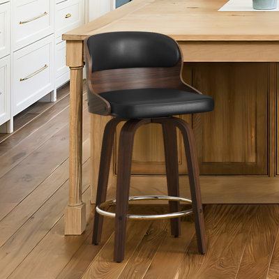 Bresha Swivel Upholstered Counter Stool