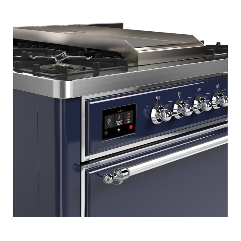 Majestic III Series 36 Inch Dual Fuel Range with 6 Sealed Burners, Griddle, in Emerald Green (Natural Gas, Copper Trim)