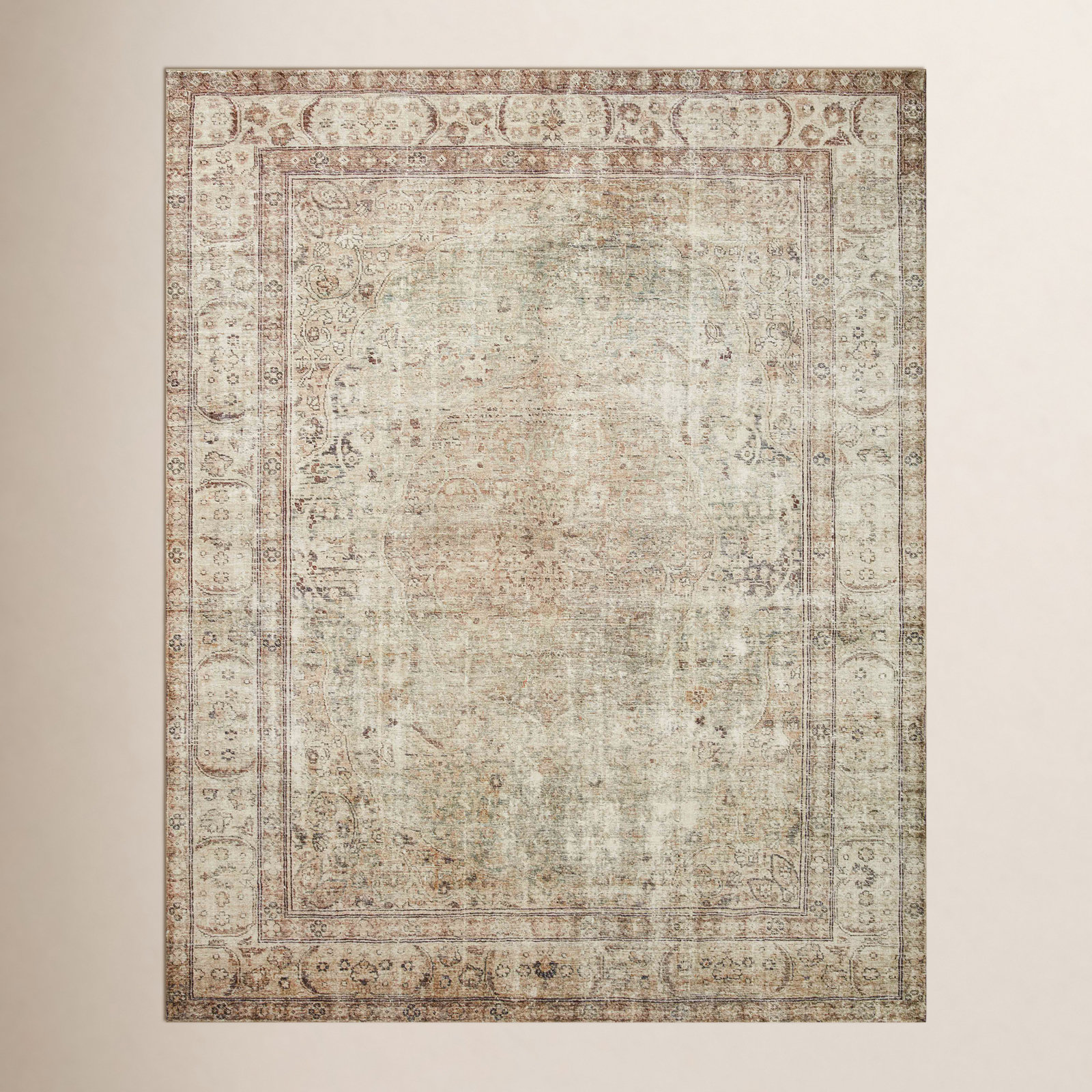 Loloi Margot Antique/Sage Area Rug feat. CloudPile, Rectangle 8'6" x 11'6"