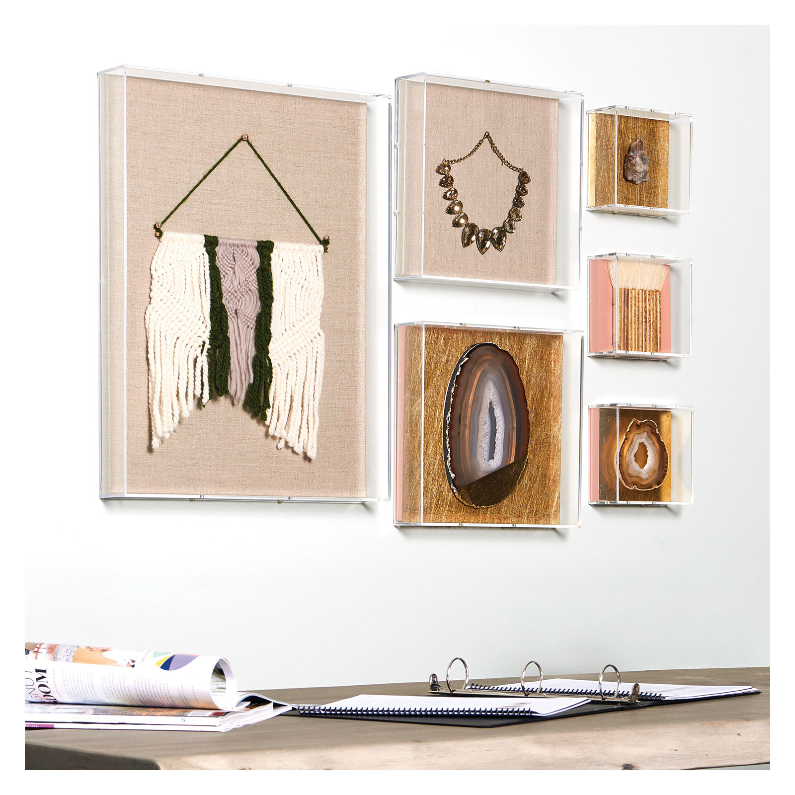Modern Acrylic Shadowbox with Linen Canvas 3" Depth | UV Grade, 6" x 6"