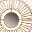 Décoration murale 3 ronds en fibre naturelle et miroir