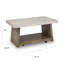 Table basse Beda avec roulettes, 48 po rectangulaire, bois brun