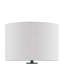 Lampe de table Lym, base en métal martelé gris, abat-jour en tissu blanc 28 po