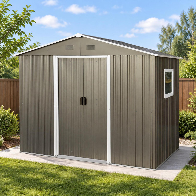 8 Ft. X 6 Ft. Outdoor Metal Storage Shed With Window