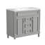 Meuble-lavabo de salle de bain avec lavabo supérieur, avec portes et tiroirs, lavabo simple, facile à nettoyer-97827507