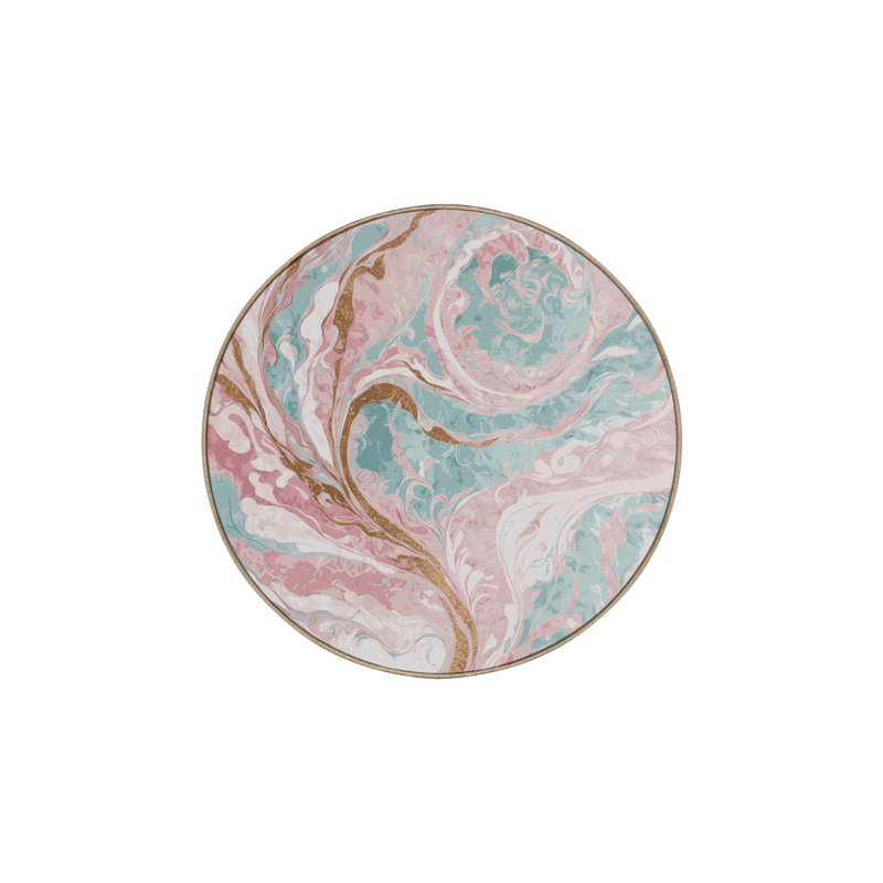 Machine Washable Beige Area Rug, Round 8'
