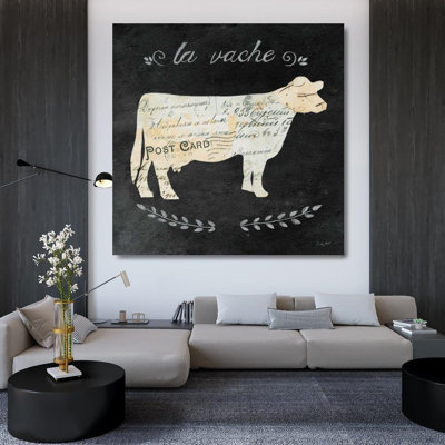 "August Grove", reproduction d'art sur toile tendue par la galerie Courtney de Prahl, "La Vache Cameo Sq"