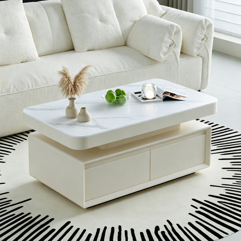 Riser, Blanc / gris clair, H 17,71 po x L 59,05 po x l 31,49 po