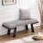 Anneus Gray Linen Upholstered Entryway Bench with Black Wood Frame-449748055