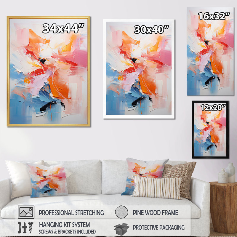 Impression sur toile sur fond jaune, H 32 po x l 16 po x P 1 po, Cadre flottant noir