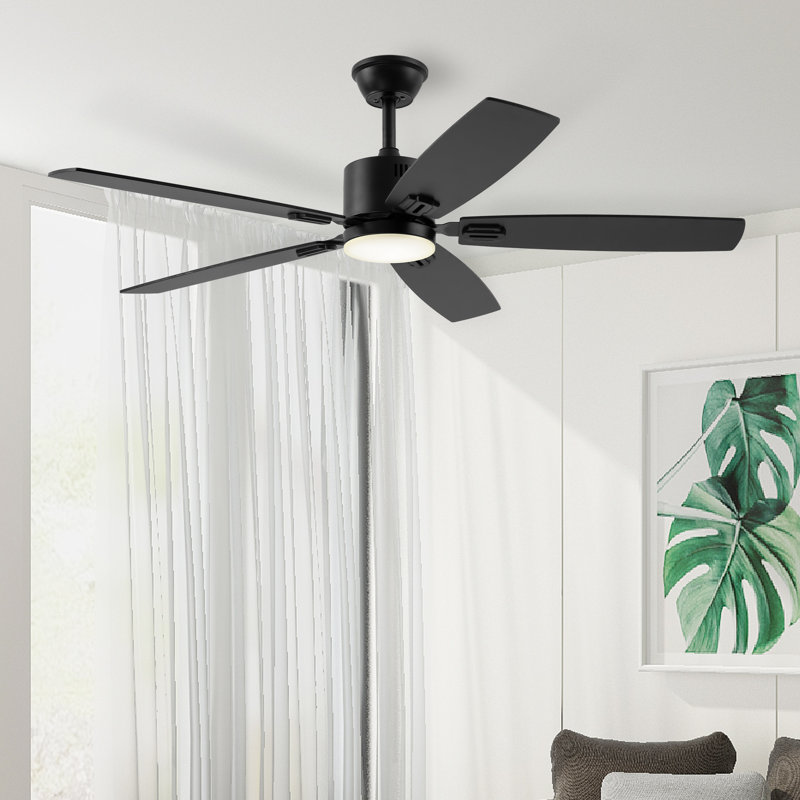 42 ''- Blade Modern Ceiling Fan with LED Lights and Remote Control, 6 Speeds Reversible DC Motor, 3 Color Lights, Timer, Double-sided Wood Blades
