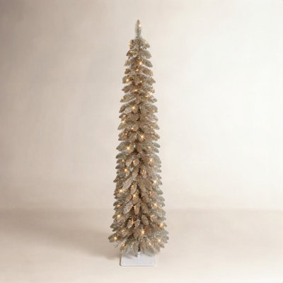 Alpine 6' Pre-Lit Pine Christmas Tree